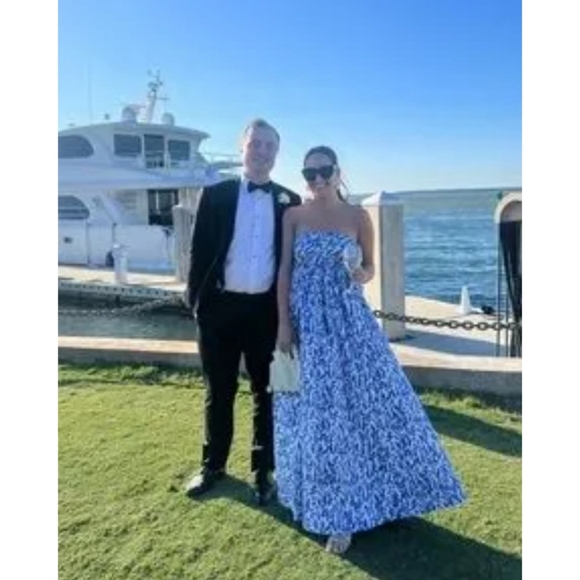 J.Crew Collection strapless bow-back maxi dress in meadow print - Picture 6 of 15